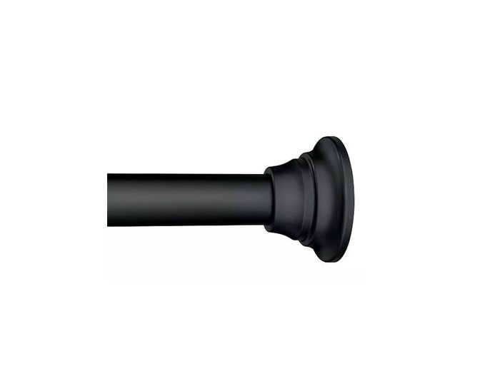 Moen 44-72 inch Adjustable Tension Shower Rod, Matte Black