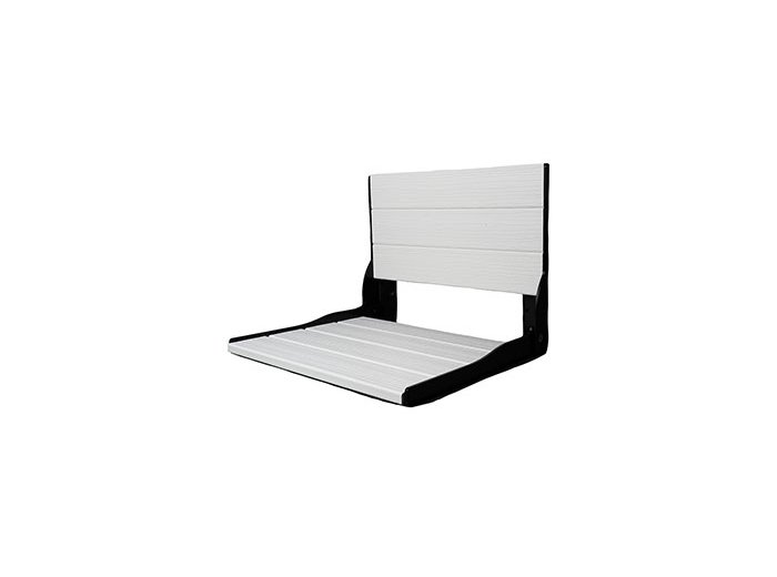 Liquid Accents Composite Seat, Matte Black Frame with White Seating