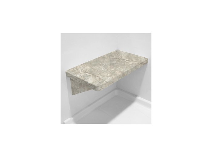 Napoli Marble LH Bench Shower Seat, Bracket & Supertach