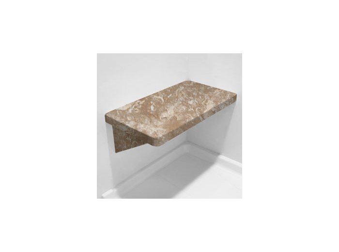 Sandalwood LH Bench Shower Seat, Bracket & Supertach
