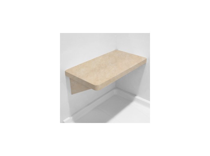 Travertine LH Bench Shower Seat, Bracket & Supertach
