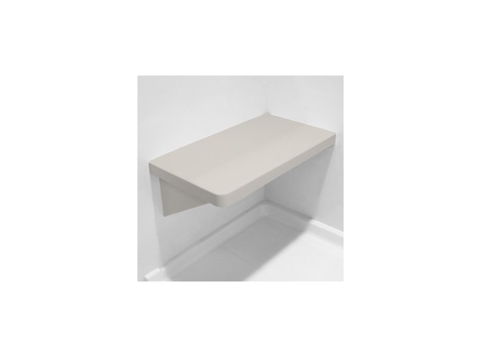 Gray RH Bench Shower Seat W/Bracket