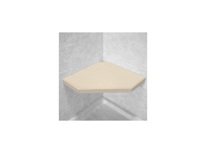 Biscuit Corner Hexagon Shower Seat, Bracket & Supertach