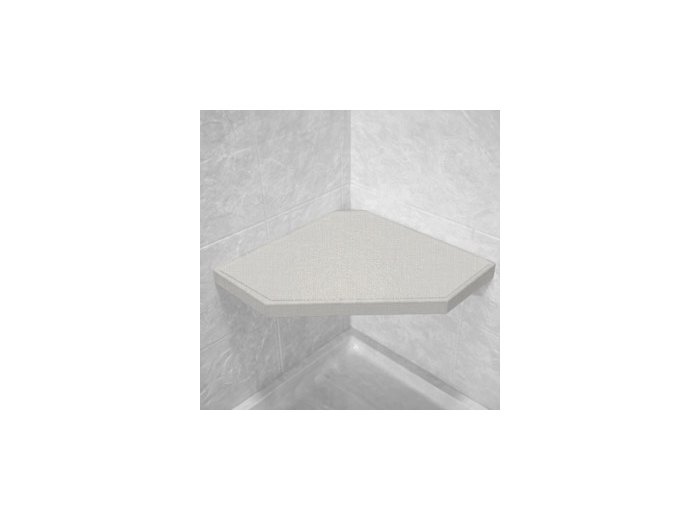 Linen Corner Hexagon Shower Seat, Bracket & Supertach