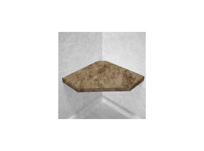 Madeira Granite Corner Hexagon Shower Seat, Bracket & Supertach