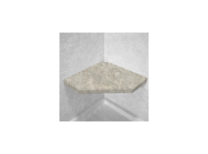 Pompeii Marble Corner Hexagon Shower Seat W/Bracket