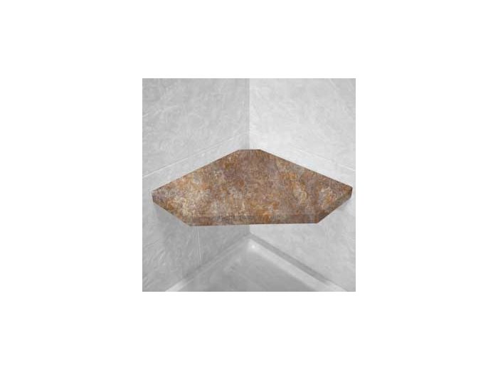 River Rock Corner Hexagon Shower Seat, Bracket & Supertach