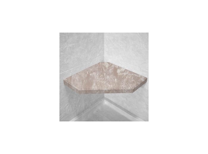 Sandalwood Corner Hexagon Shower Seat, Bracket & Supertach