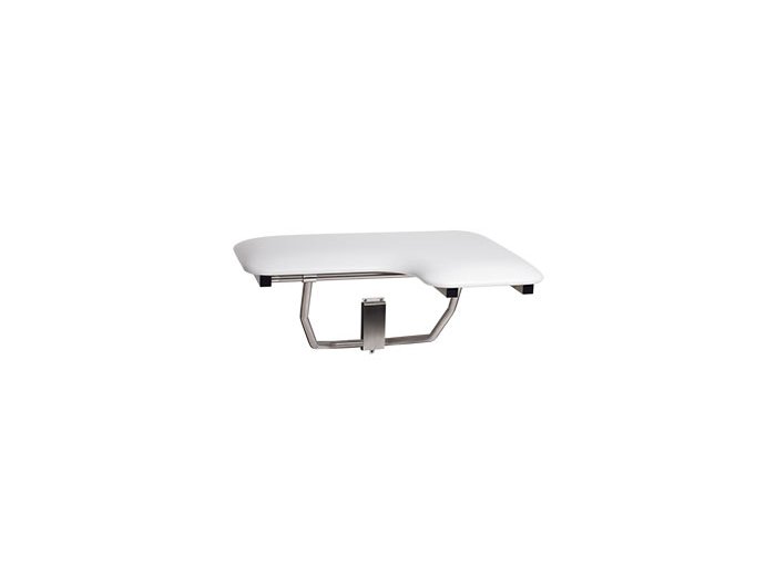 Seachrome L-Shape Seat 26X22.5 Left-Hand Cushioned Shower Seat - Naugahyde White