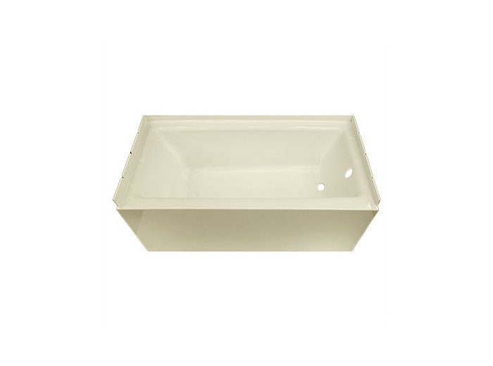 Spray Foam Bathtub Straight Skirt 59 x 31 x 17, Biscuit, Right Hand