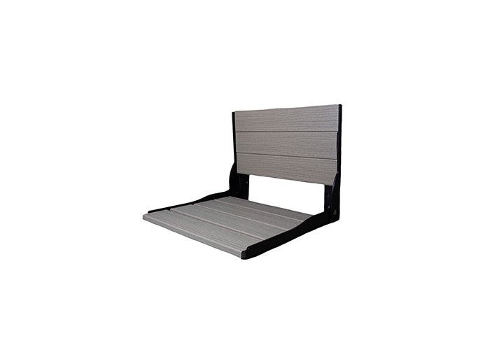 Liquid Accents Composite Seat, Matte Black Frame with Anchor Gray Seating