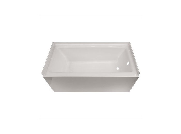 Spray Foam Bathtub Straight Skirt 61 x 31.5 x 17, Gray, Left Hand