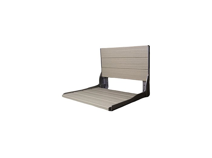 Liquid Accents Composite Seat, Silver Frame with Beige Seating