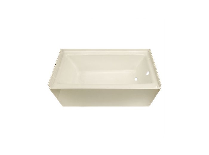 Spray Foam Bathtub Straight Skirt 62 x 32 x 17, Almond, Left Hand
