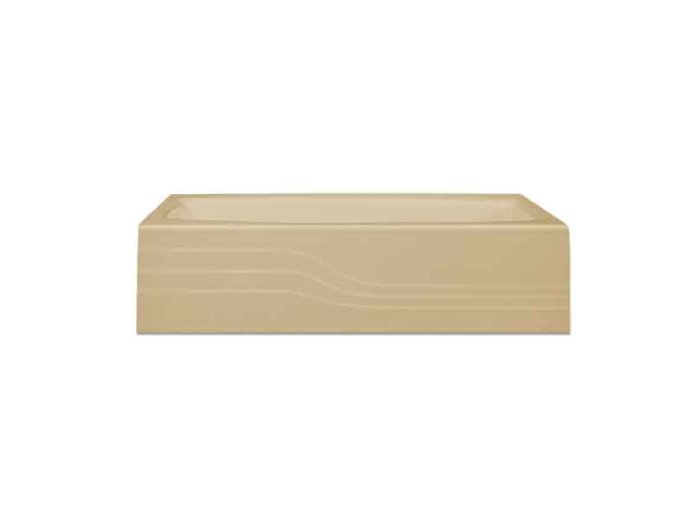 Spray Foam Bathtub Surf Skirt 58 x 30 x 15, Sandbar, Left Hand
