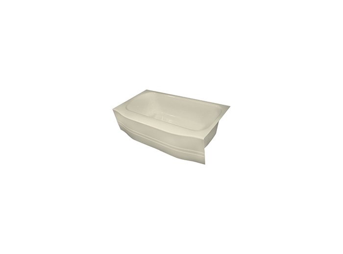 5 ft. Curved Biscuit Bathtub Liner