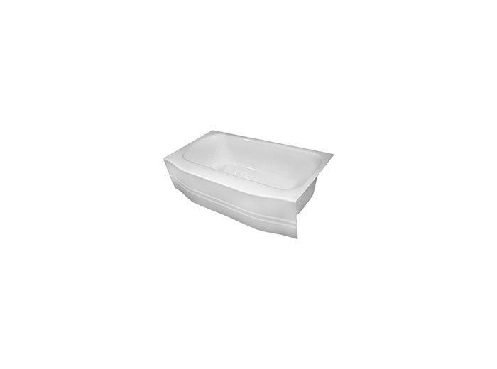 5 ft. Curved White Bathtub Liner
