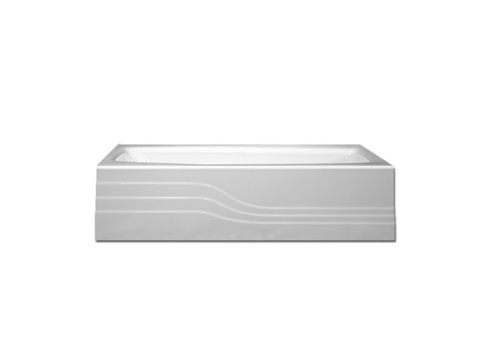 Spray Foam Bathtub Surf Skirt 56 x 32 x 15, White, Left Hand