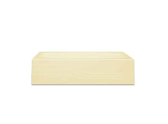 Spray Foam Bathtub Surf Skirt 65.5 x 31 x 15, Almond, Right Hand