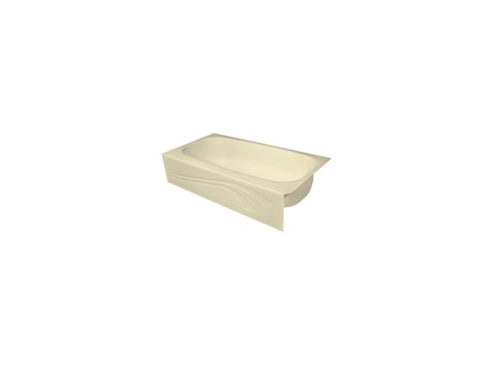 4.5 ft. Wave Almond Bathtub Liner