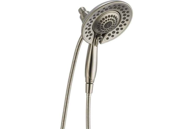 UNIVERSAL SHOWERING In2ition 5-Setting Two-in-One Shower, Stainless,Magnatite Docking. Pause Button