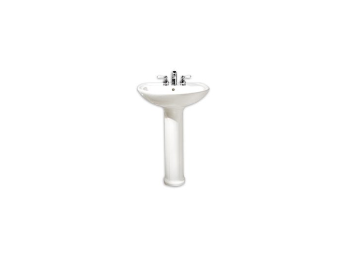 American Standard Cadet 24 inch Pedestal Sink 4 inch Centerset, White