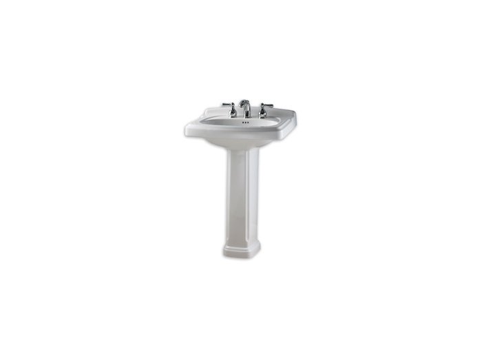American Standard Portsmouth 24 inch Pedestal Sink 8 inch Centerset, White
