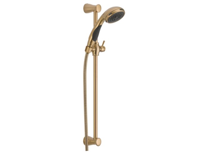 Premium 3-Setting Slide Bar Hand Shower, Chanpaign Bronze