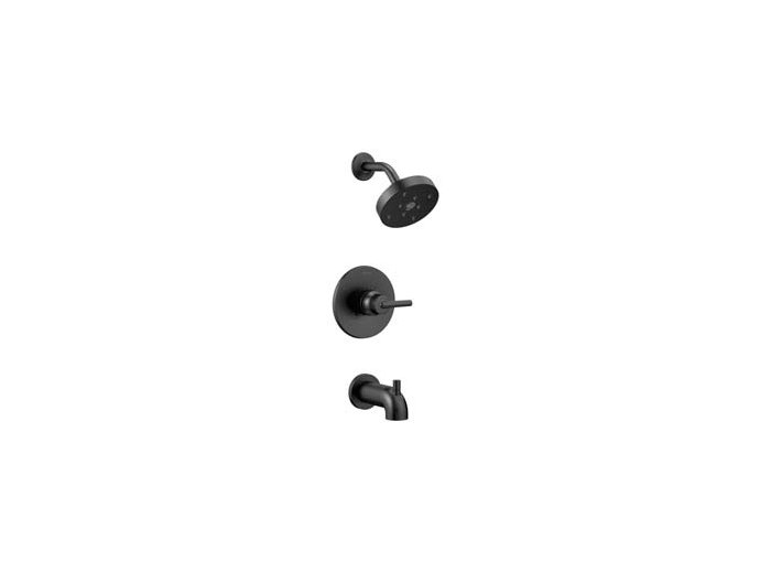 Trinsic - Monitor 14 Series H2Okinetic Tub & Shower Trim, Matte Black