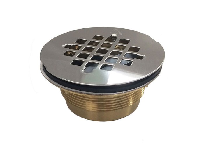 2 inch Brass Replacement Shower Base Drain, Chrome Plate