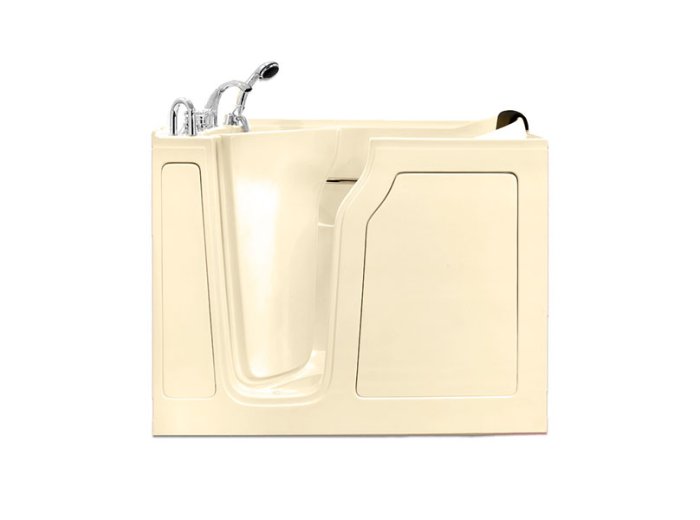 Grove Gel Coat Inward Swing Door Hydro Tub (Hydro Spa System Only), 28x48, Left-Hand, Biscuit