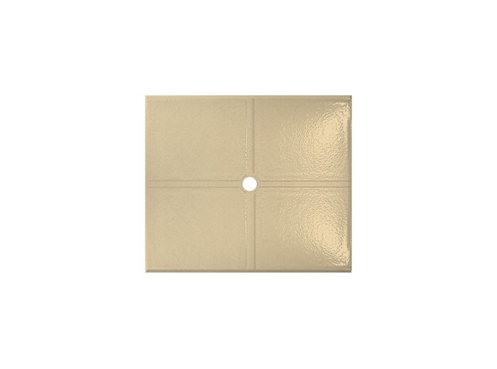 Flat Shower Floor 47x59 w/ Drain Channels, Almond
