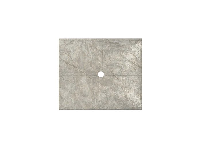 Flat Shower Floor 47x59 w/ Drain Channels, Pompeii Marble