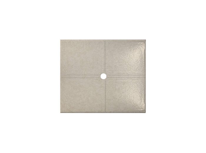 Flat Shower Floor 47x59 w/ Drain Channels, Roman Stone