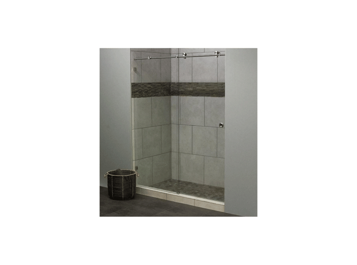 Cayman 60 x 72 inch Matte Black, 5/16 inch Clear Glass