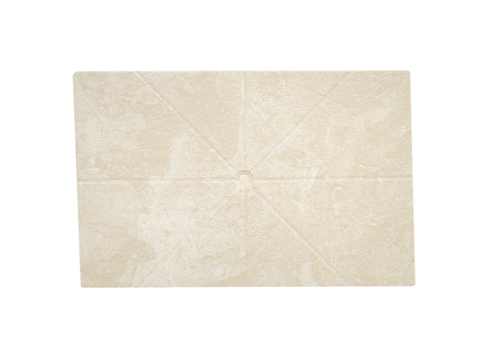 Flat Shower Floor With Drain Channels 60x94, White Travertine