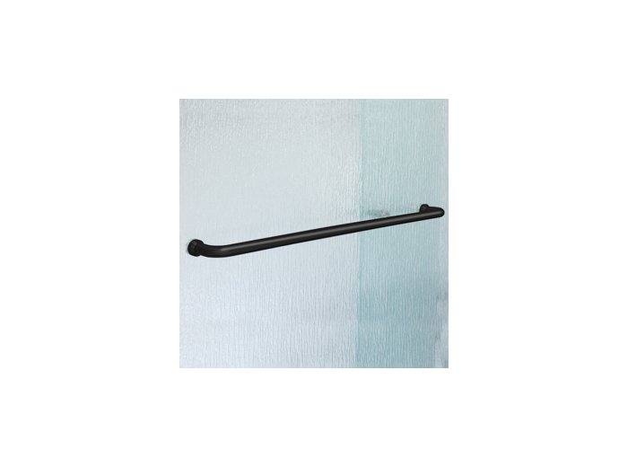 24 inch Recessed Finger Pull Towel Bar, Matte Black