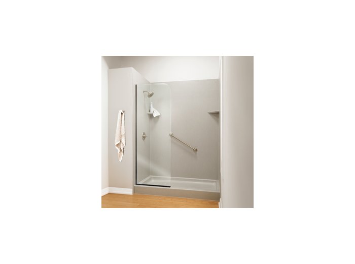 32 x 74 Clear 3/8 Glass Partition w/ Oil Rubbed Bronze Trim