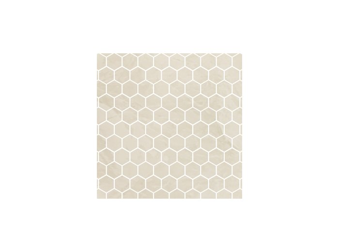 Deco Trim Hexagon Silver White Marble