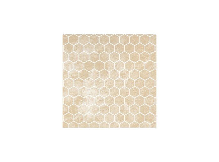 Deco Trim Hexagon White Travertine
