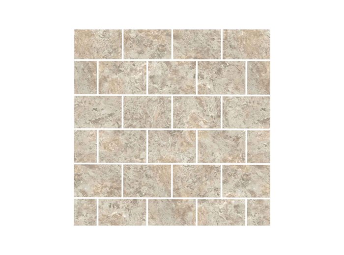 Imp/Cobblestone 40X98.5 W/ 4 Special Bends Bianco Travertine