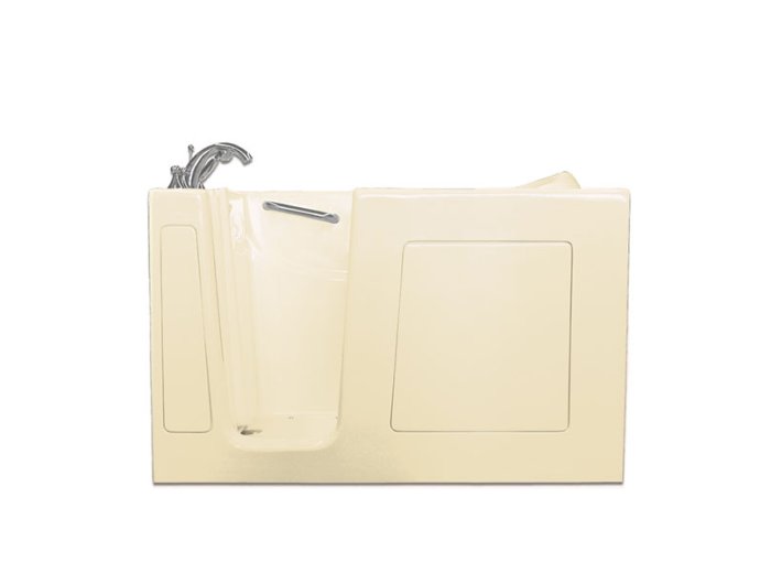 Buckingham Gel Coat Inward Swing Door Hydro Tub (Hydro Spa System Only), 30x60, Left-Hand, Biscuit