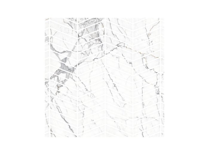 Rvl/6X24 Chevron 40X103 W/ Regular Bend Calcutta Marble