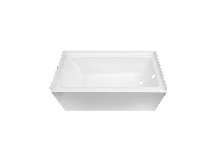 Spray Foam Bathtub Straight Skirt 59.5 x 32 x 17, White, Left Hand