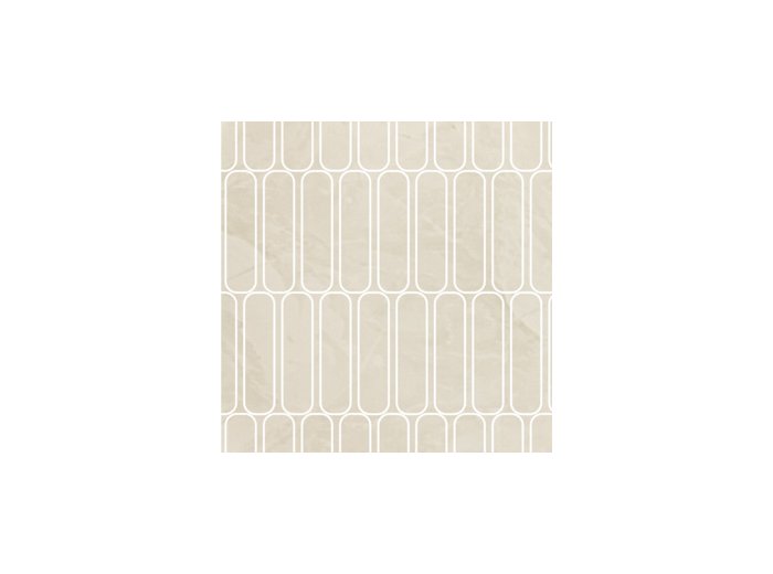 RVL/Oblong 60X103 W/ 3 Special Bends Silver White Marble
