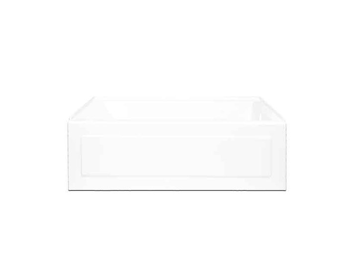 Linear Whirlpool Bathtub 60 x 36x 19, Right-Hand Drain, White