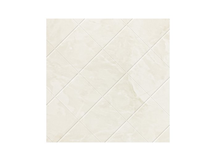 60X98 Sim-Tile Diamond Silver/White Marble