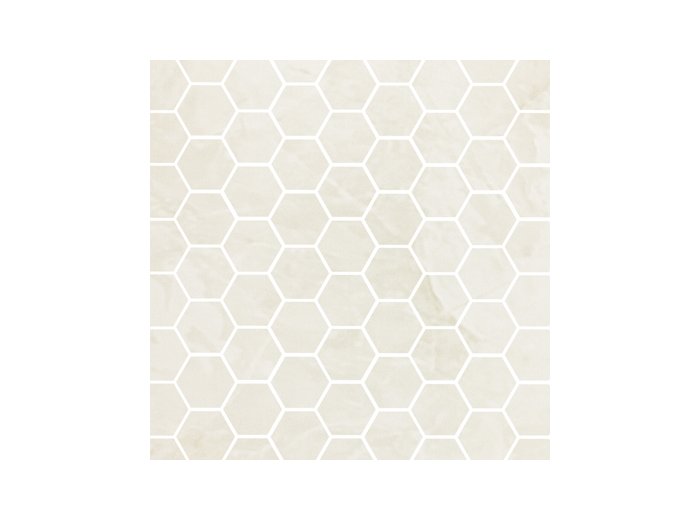 Rvl/6 Inch Hexagonal 60X103 W/ 2 Special Bends Silver White Marble
