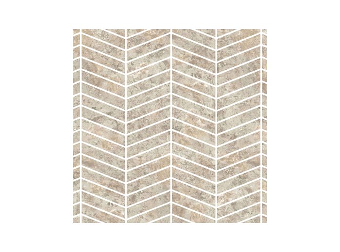 Rvl/6X24 Chevron 40X103 W/ Regular Bend Bianco Travertine