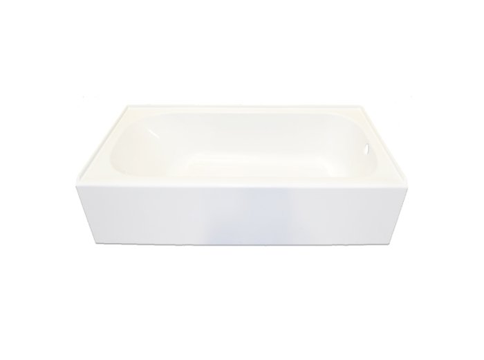 Acrylic Replacement Tub 60x30x15 RH Straight Skirt, White